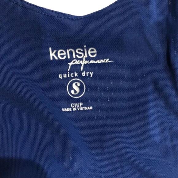 Kensie Performance Women's Blue Floral Quick Dry Racerback Tank Top Size Small S - Picture 3 of 4